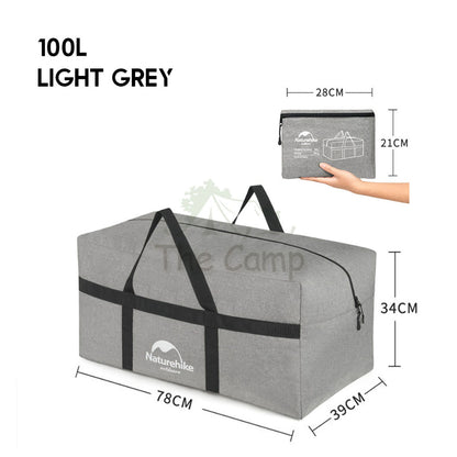 Naturehike Camping Foldable Storage Bag 45L 100L Litre  Lightweight Duffle Travel Luggage Light Hiking Family NH17S021