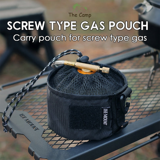 Screw Type Butane Gas Pouch Cover Bag Camping Outdoor Alpine Flat Fat Gas Can Multipurpose Carry Beg Stove Cooking