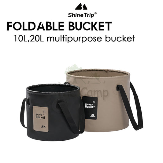 Shinetrip 10L 20L Foldable Water Round Bucket Outdoor Camping Folding Picnic Washbasin Portable Water Storage Container