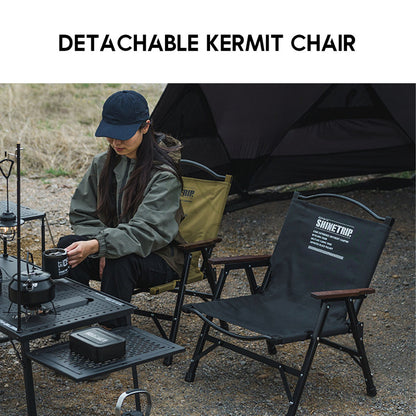 Shinetrip 05 Series Detachable Kermit Chair Tactical Back Support Heavy Duty Outdoor Camping Portable Black Khaki