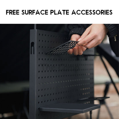 Shinetrip PegBoard Hole Board Peg Board Outdoor Camping Rack Shelf Holder Black Wall Storage Board