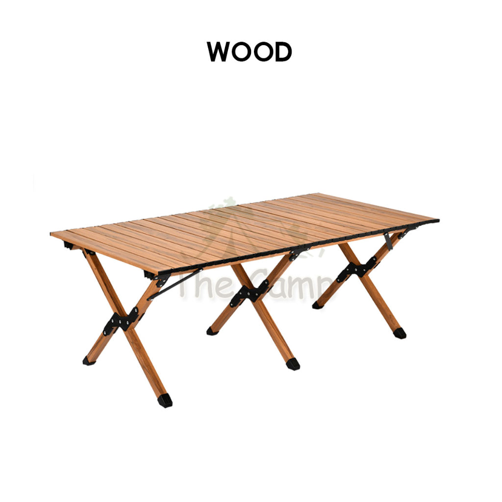Camping Outdoor Aluminium Table 120cm Folding Portable Foldable Picnic Nail Flysheet Tent Peg Pole Chair Black Wood