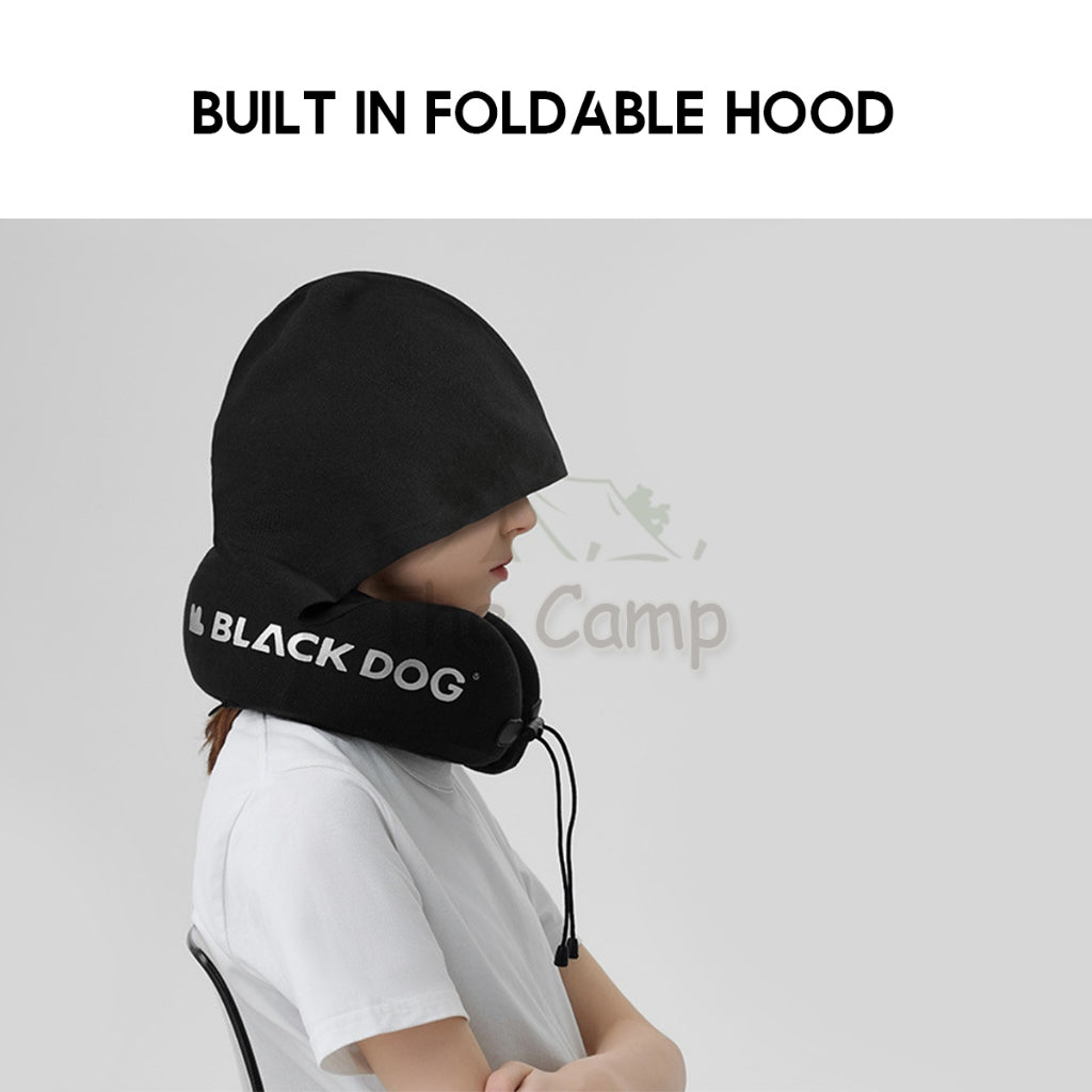 Blackdog Travel Pillow With Hood Eye Mask Camping Outdoor Snail U Shaped Pillow Memory Foam Travelling CBD2300WS011