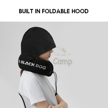 Blackdog Travel Pillow With Hood Eye Mask Camping Outdoor Snail U Shaped Pillow Memory Foam Travelling CBD2300WS011