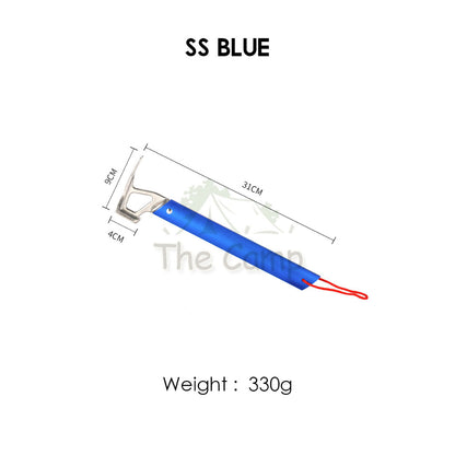 Camping Hammer Stainless Steel Copper Aluminium Brass Solid Wood Handle Peg Stake Nail Hammers Multifunction