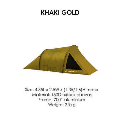 Shinetrip 05 Series Tunnel Tent 1 Room 1 Living Hall Extendable Tarp Camping Outdoor Tactical Black Khaki Army Green
