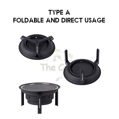 Blackdog Round Charcoal BBQ Grill Fire Pit Stove Outdoor Camping Folding Foldable Barbecue Firepit CBD2450CF010