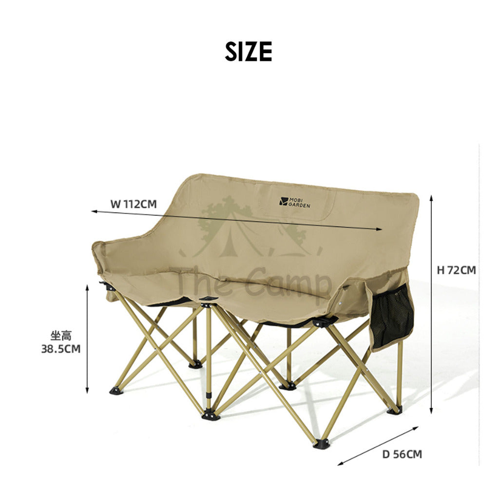 Mobi Garden Foldable Double Chair Love Seat Camping Moon Chair Folding Hiking Tent Nail Peg Flysheet Table NX22665051