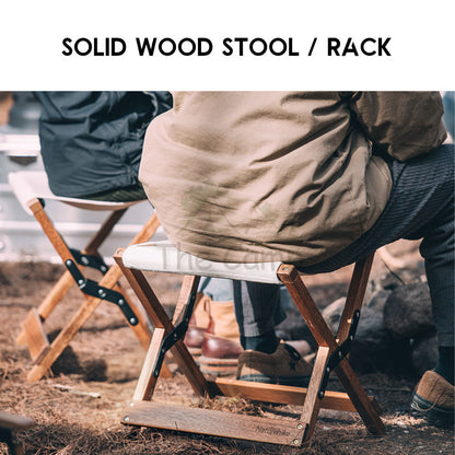 Naturehike Folding Stool Rack Portable Outdoor Camping Fishing Chair Beech Canvas Sketch Stool Bench Chair NH20JJ014