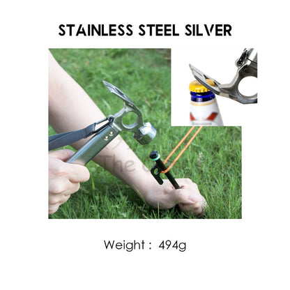 Camping Hammer Stainless Steel Copper Aluminium Brass Solid Wood Handle Peg Stake Nail Hammers Multifunction