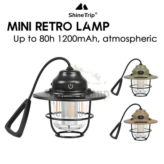 Shinetrip Mini Retro Lamp Outdoor Camping LED Mini Light Atmosphere Atmospheric Lantern Lampu 05 Series A473 Pine Cone
