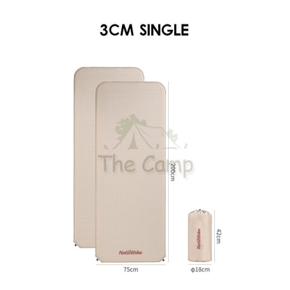 Naturehike Sponge Bed Mattress Auto Inflate 3cm / 6cm Self Inflatable Single Double Outdoor Camping Foldable NH20DZ002