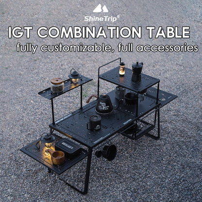 Shinetrip IGT Combination Table Module Outdoor Camping Plate Dish Rack Soto Stove Lamp Pole Spider Star Panel Tea Tray