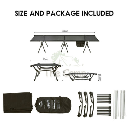 Naturehike XJC Mesh Cot Bed Adjustable Height Camping Foldable Sleeping Mat Outdoor Bed Mattress Tent Flysheet NH22JU028