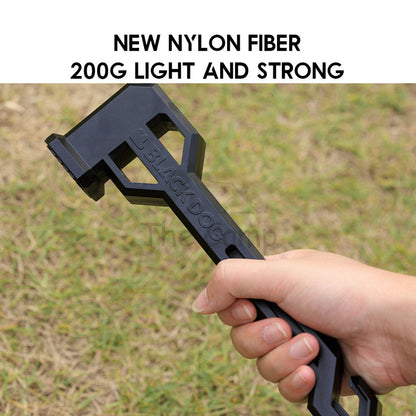 BlackDog Camping Hammer Outdoor Multi-Function Tool Tent Cast Iron Steel Nail Equipment Bag Peg BD-LYC002 CBD2450PJ012