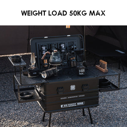 Shinetrip Stool Table for Aluminium Box Set Expandable IGT Storage Box 44L 72L Tactical Case Stool Table Outdoor Camping