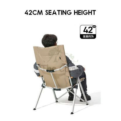 Mobi Garden Recliner Chair High Back Aluminum Alloy Adjustable Armrest Outdoor Camping Moon Chair Kermit NX22665047