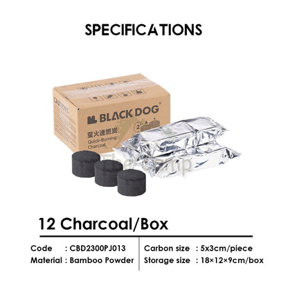 Blackdog Charcoal Box 12pcs Outdoor Camping For BBQ Barbeque Grill Firepit Fire Pit CBD2300PJ013