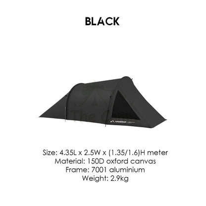 Shinetrip 05 Series Tunnel Tent 1 Room 1 Living Hall Extendable Tarp Camping Outdoor Tactical Black Khaki Army Green