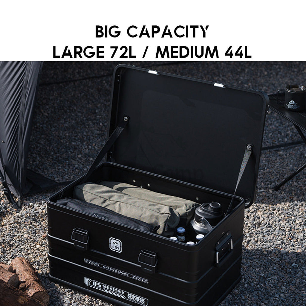 Shinetrip Aluminium Box Set Expandable IGT Storage Box 44L 72L Tactical Case Stool Table Outdoor Camping