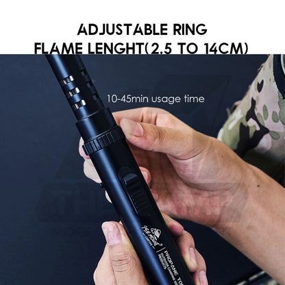 Black Samurai Fire Torch Outdoor Camping Blue Jet Flame Gun Butane Gas Burner Portable Metal Lighter Pemetik Api
