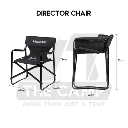 Blackdog Foldable Chair Single Chairs V2 Director Chair Folding Camping Outdoor Tent Table Black BD-YZ002 CBD2450JJ025