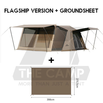 Naturehike Village 13 Auto Tent Automatic Ultimate Flagship Ti Black Silver Version Large Outdoor Flysheet CNH22ZP004