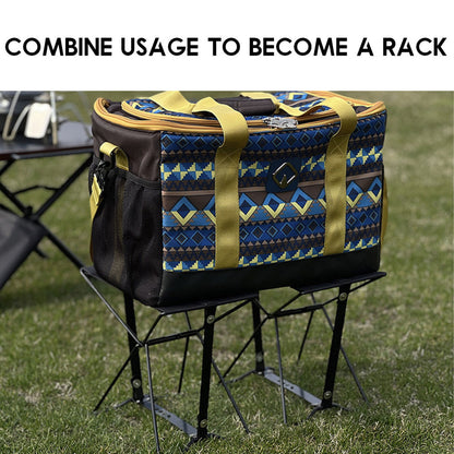 Coolcamp Foldable Stool Multipurpose Folding Rack Table Kermit Moon Chair Leg Rest Compact Size Black