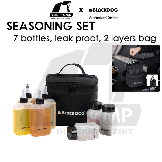 Blackdog Seasoning Bag Set Outdoor Camping Ingredient Condiment Box Bottle Container Spice Oil Jar Sugar CBD2450XB019