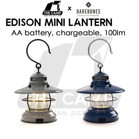 Barebones Edison Mini Lantern Light Outdoor Camping Lamp Light USB Rechargeable Lighting LED Lantern