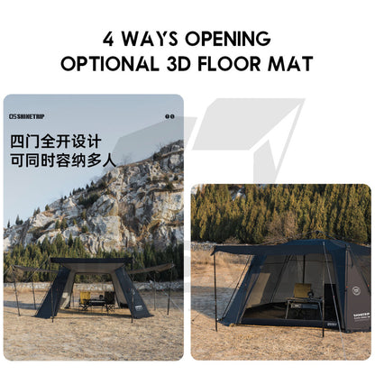Shinetrip Auto Dome Shelter Tarp PU2000 Silver Coated Black Green Khaki Optional Door Cloth Mesh Net 3D Groundsheet Tent