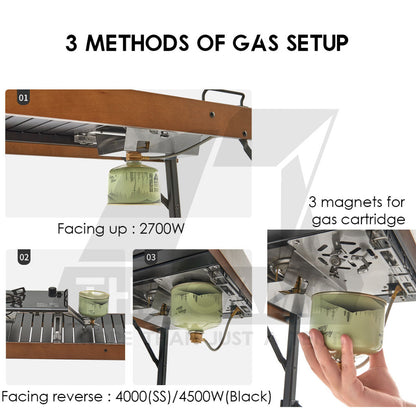 Naturehike IGT Gas Stove 4000W Stainless Steel Portable Module Modular Outdoor Camping Folding Burner Picnic NH20RJ001