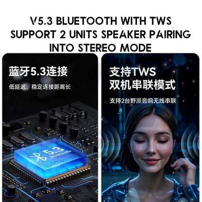 Blackdog x Lovork Outdoor Speaker Limited Edition with RGB TWS 5.3 Bluetooth Deep Low Bass High Volume CBD2450PJ021