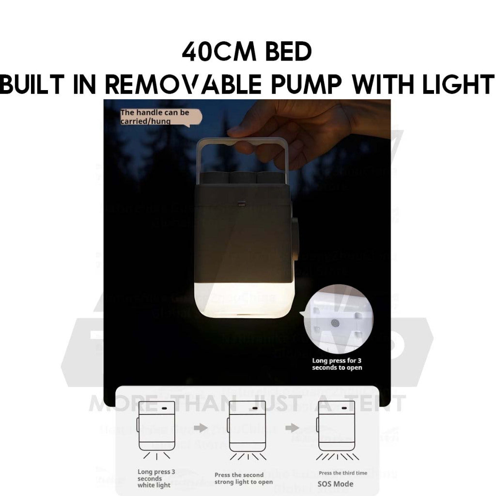 Blackdog Inflatable Air Bed 25cm 40cm Built in Pump Single Double Black Mattress Inflatable CBD2550WS037 CBD2450WS027