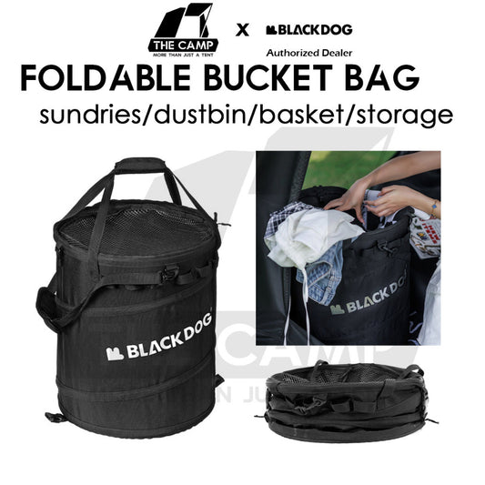 Blackdog Foldable Bucket Bag Laundry Basket 40L Folding Dustbin Trashbin Strorage Outdoor Camping Sundries CBD2450XB011