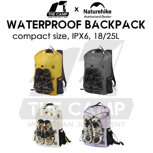 Naturehike Waterproof Backpack 18L 25L Outdoor Dry Wet Separation Storage Bag Hiking Swimming Beach CNH22BB003