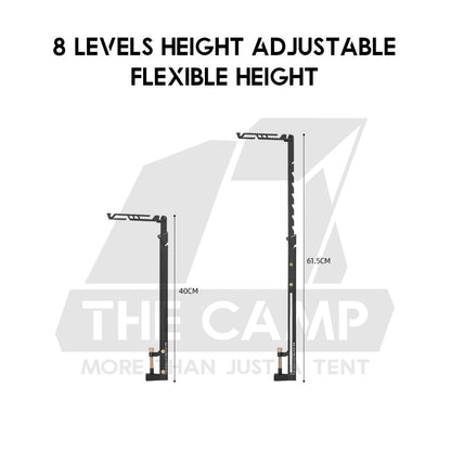 Shinetrip Lamp Pole Adjustable Height Outdoor Camping Stainless Steel Light Stand Rack Table Hanger A520