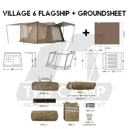 Naturehike Village 5 / 6 Flagship Automatic Tent With Flysheet Outdoor Camping Ultimate CNK2300ZP021 CNK2300ZP022