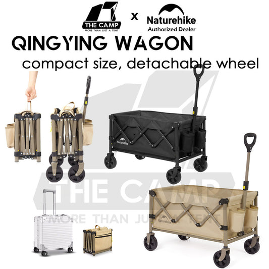 Naturehike QingYing Compact Wagon Trolley Cart with Brake 250L 110L Foldable Detachable Wheel CNK2350JJ012