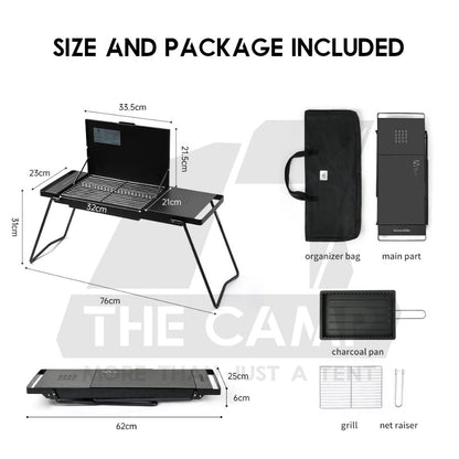 Naturehike Dual Use BBQ Grill Table Charcoal Mini Portable Foldable Outdoor Camping Rack Stove Frying Pan CNK2450CF014