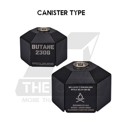 Wellhike SWS Metal Gas Cover / Sleeve Tactical Style Outdoor Camping Butane Protective Case Canister Cartridge