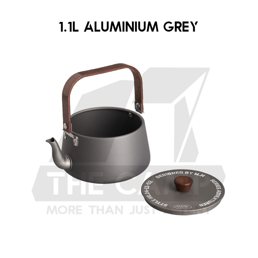 Wellhike SWS Outdoor Kettle 1L / 1.1L Stainless Steel / Aluminium Camping Teapot Coffee Pot Silicon Spout Pourer