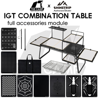 Shinetrip IGT Combination Table Module Accessories Plate Dish Rack Soto Stove Lamp Pole Spider Star Panel Tea Tray
