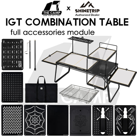 Shinetrip IGT Combination Table Module Accessories Plate Dish Rack Soto Stove Lamp Pole Spider Star Panel Tea Tray