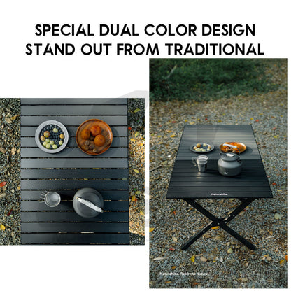 Naturehike T01 Egg Roll Table Mix Color Outdoor Camping BBQ Party Black Khaki Portable Foldable Meja CNK2550JJ018