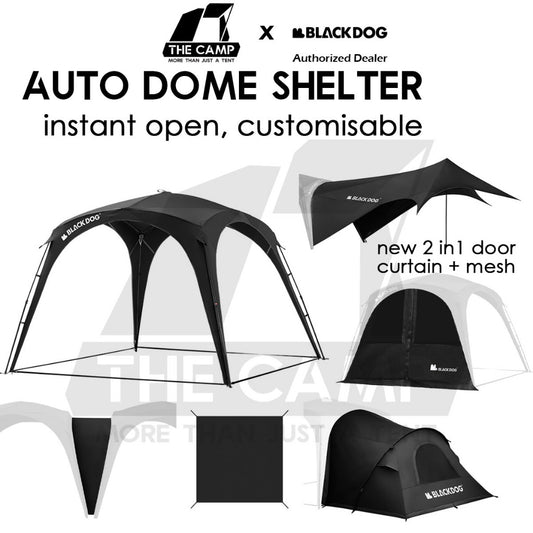 Blackdog Auto Dome Shelter Quick Opening Inner Tent Extension Flysheet Door Mesh Cloth TPU Groundsheet CBD2450WS010