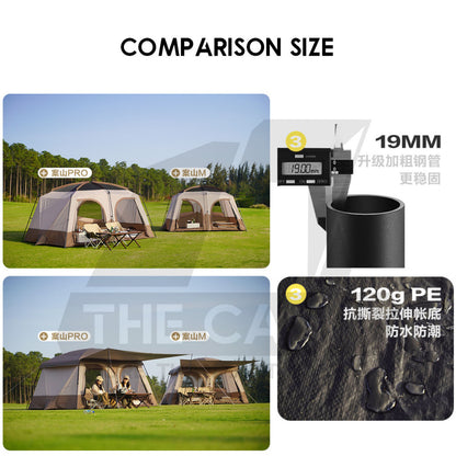 Vidalido An Saan Tent M / PRO Outdoor Camping Manual PU1500mm Family Villa Silver Coating Khemah Unta Camel