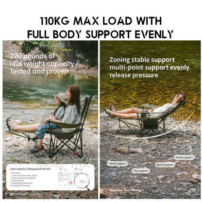 Naturehike T05 Reclining Chair with Mesh Head Rest Foot Rest Recliner Outdoor Camping Kerusi Healing CNK2550JJ023