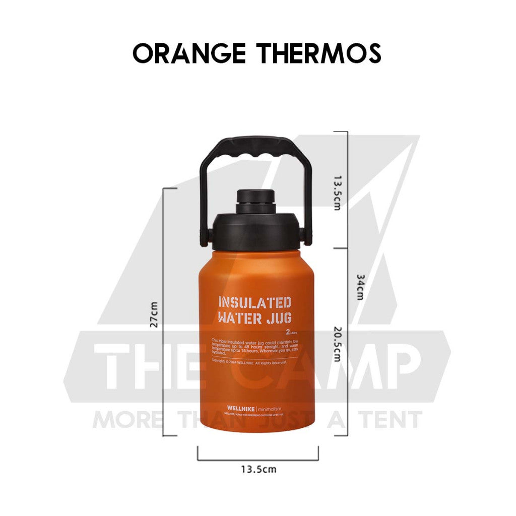 Wellhike SWS 2L Thermos Bottle Tactical Portable Outdoor Camping Travel Stainless Steel 304 Ice Bucket Case