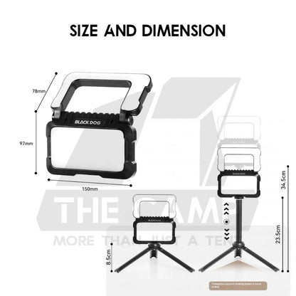 Blackdog Dual Side Foldable Light with Tripod Outdoor Camping Hanging LED Floodlight Latern Lampu CBD2550ZM033
